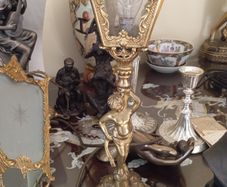Vintage french cherub lantern lamps