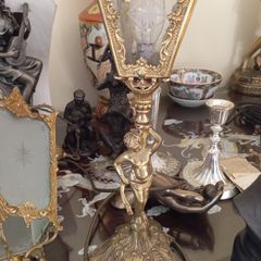 Vintage french cherub lantern lamps