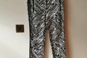 Zara black/cream crop trousers