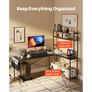 L-Shaped Computer Desk, 1.7m Reversible Corner Gaming Desk with Monitor Stand & Movable CPU Stand, Modern Stylish PC Table Sturdy Work Workstation Image 4