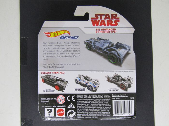 Hot Wheels Star Wars Carships Tie Advanced X1 Prototype Die-Cast Collectors Model Brand New Factory Sealed
