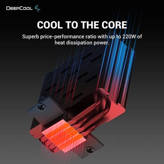 Ag400 Bk Argb Cpu Air Cooler All-black 5v-3pin Sync 220w Tdp 6mm X 4 Copper Heat Pipes With 120mm Fan Pwm 2000rpm 75.89cfm For Intel Lga 1700/1200/1151/1150/1155 Amd Am5/am4