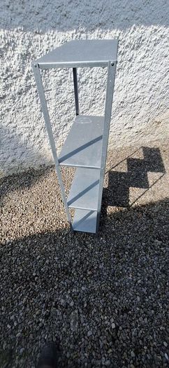 4 x Galvanised 4 tier metal shelving