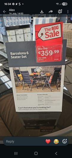 Barcelona 6 Seater Garden Furniture Set Like New