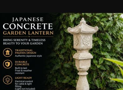 Asian Garden ornament -japanesse style pagoda on pedestal