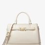 Unwanted gift original Michael Kors new Reed Large Leather Belted Satchel Image 6