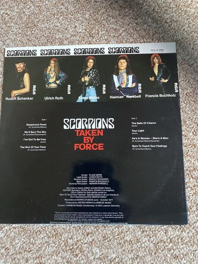 Scorpions " Taken by Force " vinyl