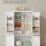 White Kitchen Pantry Cabinet 135cm Image 3