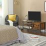 TV Cabinet for TVs Up to 48 Inches Lowboard with Cabinet and 2 Shelves TV Bench Living Room Hallway 110 x 40 x 45 cm Industrial Design Vintage Dark Brown Image 3