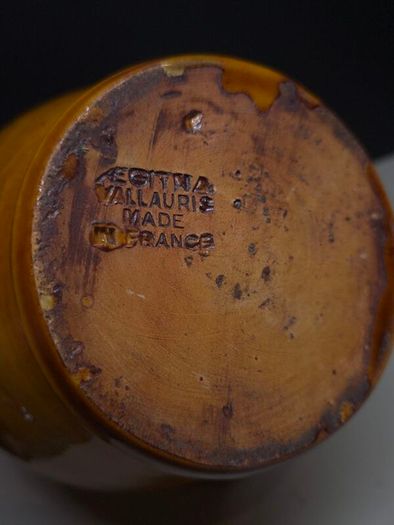 Vintage Vallauris France Glazed Ceramic Watering Can Vase