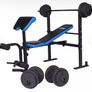 Pro Fitness Folding Workout Bench with Weights Image 6