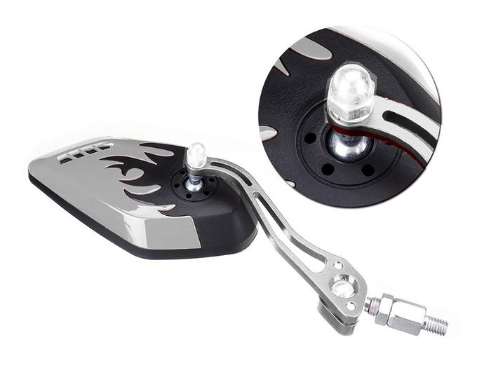 New Aluminum 2 Pcs Safety Adjustable Mirror Bike Bicycle Rear View Glass #1458