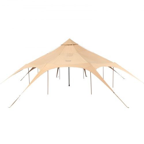 Canvas Tent, 4 Seasons 5 m/16.4 ft Bell Tent, Canvas Tent for Camping with Stove Jack, Breathable Yurt Tent for up to 8 People