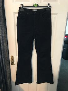 ASOS black flared high waisted jeans 28/30