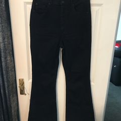 ASOS black flared high waisted jeans 28/30