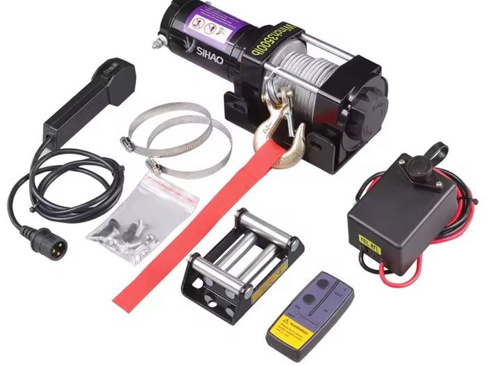 2 tone 4500 lbs 12V Electric Winch, IP55 Waterproof Off-Road Winch for Car/ATV/Boat/Trailer
