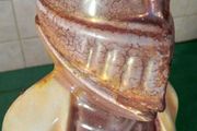 Vintage Knight Fireside Companion Guard/ Cast iron and enamel