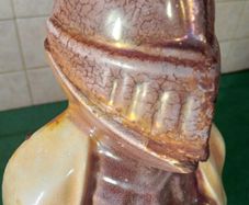Vintage Knight Fireside Companion Guard/ Cast iron and enamel
