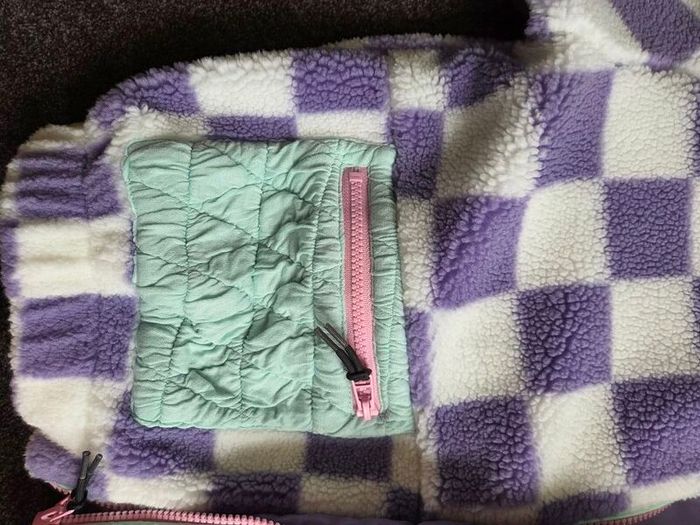 Next CHECKED - Fleece jacket - purple