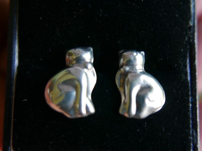 Vintage Sterling Silver 925  Earrings 2,13g