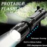 2pcs  ANYICE Rechargeable LED Flashlight  - Telescopic Zoom, Lithium Battery, Image 3