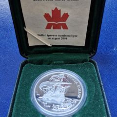 2004 Canada  .999 Silver Proof 400th Anniversary French Settlement 1 Dollar coin (25 gram)