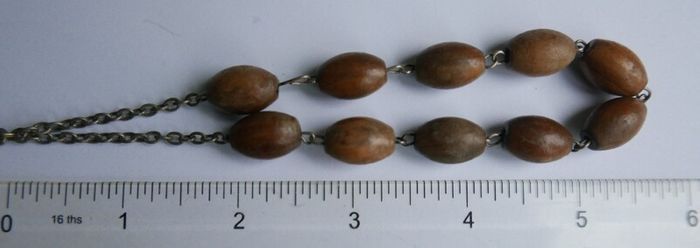 Vintage Rosary  Handmade Prayer Wooden Beads