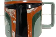 Star Wars Battle Damaged Boba Fett Mug Disney Store Rare USA exclusive