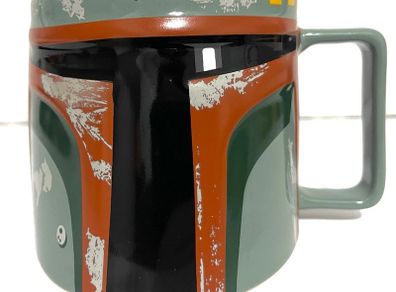 Star Wars Battle Damaged Boba Fett Mug Disney Store Rare USA exclusive