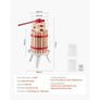 1.6 Gal/6L Fruit Wine Press, Solid Wood Basket with 8 Blocks, Heavy Duty Manual Juice Maker, Image 2