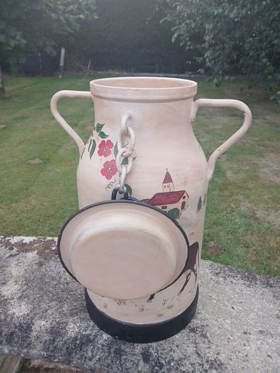 vintage french milk can
