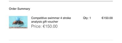 voucher for swim analysis