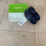 Crocs (Crocband) - navy with brown and white band  (Men's U.K. size 10). Image 4