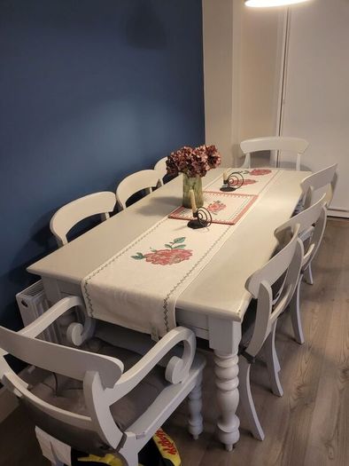 Large Dining Table with 8 chairs
