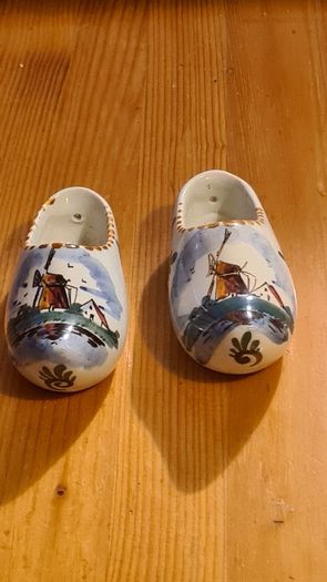 Dutch Delft Hand Painted Blue And White Ornament. 7 in total.All Marked.
