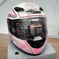 Brand new Nitro Racing helmet size small, model Dynamo (White/Pink)