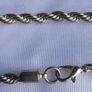Vintage Silver Plated Rope Chain Bracelet 8inch Image 5