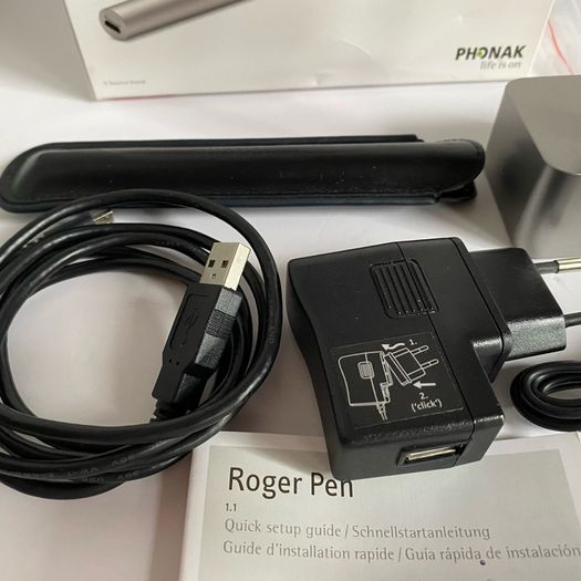 Phonak Roger Pen 1.1 Wireless Listening Device  with Dock, Charger & Cables