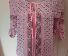 Brand New Rainbow pink  floral blouse size UK12 EU40 Postage included