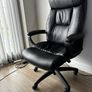 Office Chair - Jysk Tjele Black Faux Leather Image 4