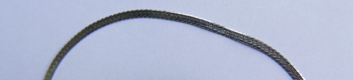 Vintage 925 Sterling Silver 16" Necklace Flat Chain 3.1 grams