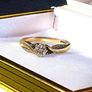 Vintage Hallmarked 9ct Gold Diamond Ring Image 4