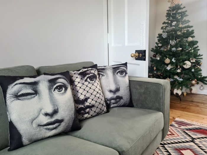 Fornasetti Style Cushion Cover with Filler