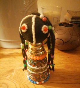 DOLL - Vintage - African - Beaded