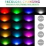 50W RGB LED Flood Light, Coloured Security Light with Remote Control, Dimmable Decorative Light, 16 Colours 4 Modes, Outdoor Stage Landscape Lighting with UK Plug, for Christmas, Holiday Party Image 4