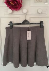 skirt Bnwt Aline skirt grey suede effect 10/12