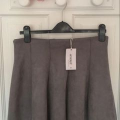 skirt Bnwt Aline skirt grey suede effect 10/12