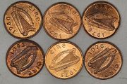 Ireland 1971 -1982 1/2p Halfpenny Full Date Run All Nice Uncirculated with Gem BU 1975 Coin