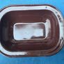 Vintage brown rectangular enamel dish Image 3
