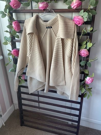 cardigan asymmetrical 30% wool cardigan Dunnes stores drape effect medium